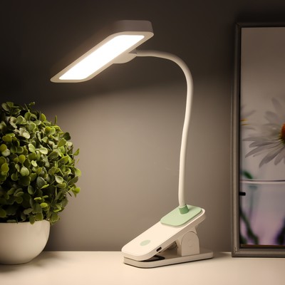 Настольная лампа «Лайти» LED 4 Вт USB АКБ бело-зеленый 12.5×19×32.5 см