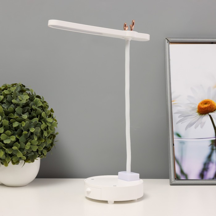 Настольная лампа «Ренди» LED 4 Вт USB АКБ белый 11×23 см