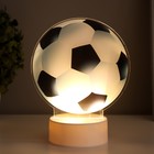 Светильник "Футбольный мяч" LED 3000К USB/от батареек 3хАА белый  14,5х9х18,5 см - фото 9687417