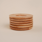 Сервиз чайный SL Home «Тренто», 12 предметов: 6 чашек 90 мл, 6 деревянных подставок, фарфор, белый - Фото 3