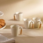 Набор кружек SL Home «Тренто», 250 мл, 4 шт., фарфор, белый - Фото 4