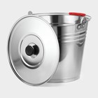 Ведро с крышкой, 8 л, d=28 см, нержавеющая сталь AISI 201 - Фото 3