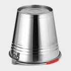 Ведро, 10 л, d=30 см, с крышкой, AISI 201 сталь - Фото 5