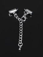 Концевик для браслета из бисера (пара) QF, 10 мм, металл, с цепочкой удлинителем, цвет серебро - Фото 2