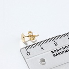 Швензы для сережек "Пусет-гвоздик" основа с заглушками, площадка 6 мм, пара, цвет золото - Фото 2