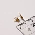 Швензы для сережек "Пусет-гвоздик" основа с заглушками, площадка 10 мм, пара, цвет золото - Фото 2