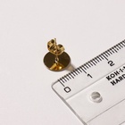 Швензы для сережек "Пусет-гвоздик" основа с заглушками, площадка 10 мм, пара, цвет золото - Фото 3