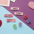 Набор для волос «Маленькая звездочка», 4 невидимки, 4 крабика, розовый - Фото 3