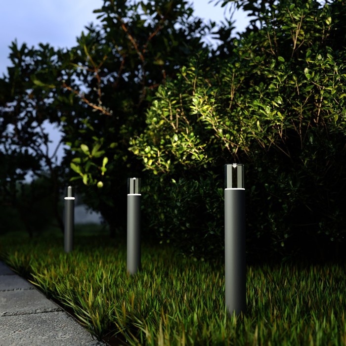 Светильник садово-парковый светодиодный Elektrostandard, Hidden, 42х42х550 мм, 3Вт, LED, 170Лм, 4000К, цвет серый - фото 1883104696