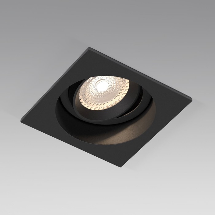 Светильник встраиваемый Elektrostandard, Tune, 86х86х42 мм, GU10, цвет чёрный