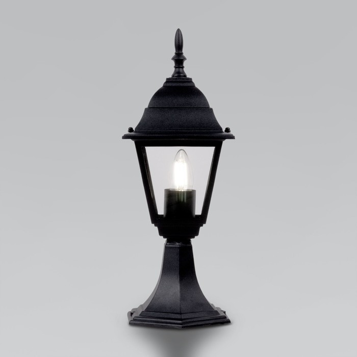 Светильник ландшафтный уличный Elektrostandard, Fuga, 150х150х405 мм, E27, цвет чёрный - Фото 1