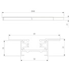 Встраиваемый шинопровод 2 м, ввод питания и заглушка Elektrostandard, Track Rail BK Recessed, цвет чёрный - Фото 2