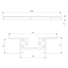 Встраиваемый шинопровод 2 м, ввод питания и заглушка Elektrostandard, Track Rail BK Recessed, цвет чёрный - Фото 3