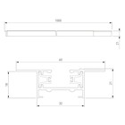 Встраиваемый шинопровод 1 м с вводом питания и заглушкой Elektrostandard, Track Rail WH Recessed, цвет белый - Фото 6