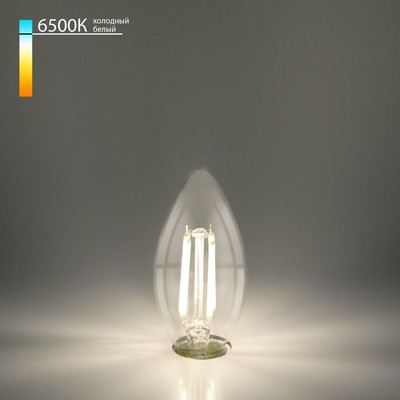 Филаментная светодиодная лампа «Свеча» Elektrostandard, 35х35х98 мм, 9Вт, E14, 1000Лм, 6500К