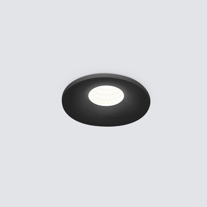 Светильник точечный светодиодный встраиваемый Elektrostandard, Plain R, 48х48х26 мм, 3Вт, LED, 240Лм, 4200К, цвет чёрный