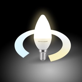 Умная светодиодная лампа Elektrostandard, 37х37х113 мм, 5Вт, E14, 500Лм, 3300/4200/6500К