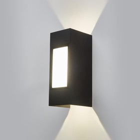 Уличный светильник настенный, светодиодный Elektrostandard, Techno, 80х68х185 мм, 10Вт, LED, 550Лм, 4000К, цвет чёрный