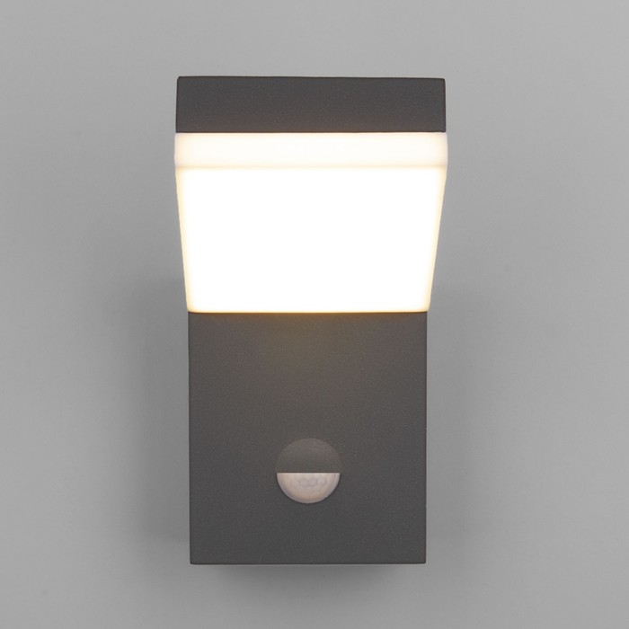 Уличный светильник настенный, светодиодный Elektrostandard, Sensor, 165х100х200 мм, 12Вт, LED, 750Лм, 4000К, цвет серый - фото 1928572543