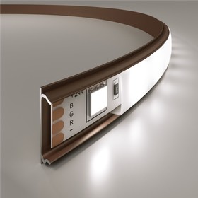 Гибкий алюминиевый профиль для светодиодной ленты Elektrostandard, LL-2-ALP012, 2 м, цвет латунь