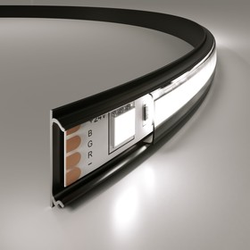 Гибкий алюминиевый профиль для светодиодной ленты Elektrostandard, LL-2-ALP012, 2 м, цвет чёрный