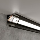 Угловой алюминиевый профиль для светодиодной ленты Elektrostandard, 2000х16х16 мм, цвет чёрный - фото 4314845