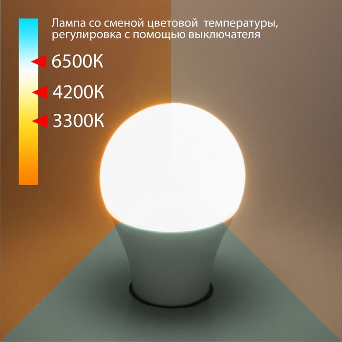 Светодиодная лампа Classic LED Elektrostandard, 60х60х118 мм, 13Вт, E27, 1200Лм, 3300/4200/6500К - Фото 1