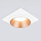 Светильник точечный встраиваемый Elektrostandard, Solas, 92х92х42 мм, GU10, цвет золотой, белый - фото 4314963