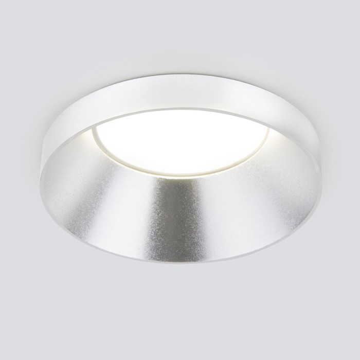 Светильник точечный встраиваемый Elektrostandard, Disc, 72х72х35.5 мм, GU10, цвет серебряный - Фото 1