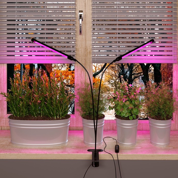 Светодиодный светильник для растений на прищепке Elektrostandard, Fito, 700х18х18 мм, 16Вт, LED, цвет чёрный - фото 1908115813