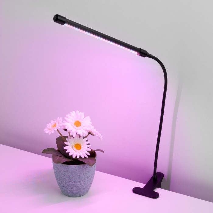 Светодиодный светильник для растений на прищепке Elektrostandard, Fito, 700х18х18 мм, 8Вт, LED, цвет чёрный - фото 1908115819