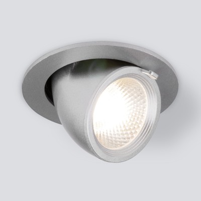 Светильник точечный светодиодный встраиваемый Elektrostandard, Osellu, 90х90х75 мм, 9Вт, LED, 1119Лм, 4200К, цвет серебряный