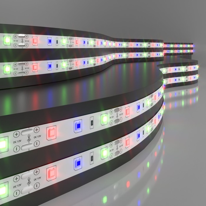 Светодиодная лента Elektrostandard, IP20, 2835, 60LED/м, 12В, RGB - Фото 1