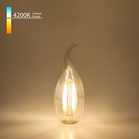 Филаментная светодиодная лампа «Свеча на ветру» C35 Elektrostandard, 35х35х115 мм, 9Вт, E14, 1000Лм, 4200К