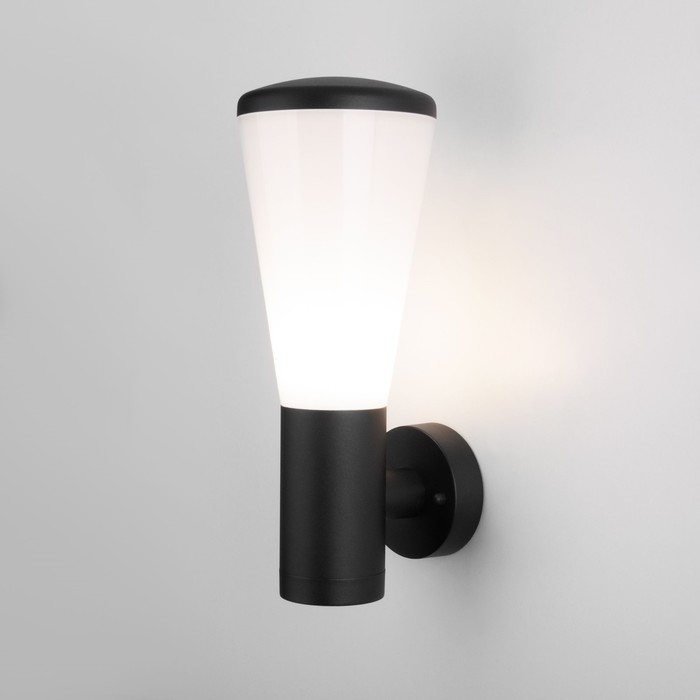 Светильник настенный уличный Elektrostandard, Cone, 145х110х320 мм, E27, цвет чёрный
