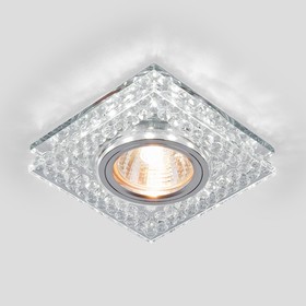 Светильник точечный встраиваемый Elektrostandard, Annuli, 95х95х32 мм, G5.3, 4200К, цвет серебряный