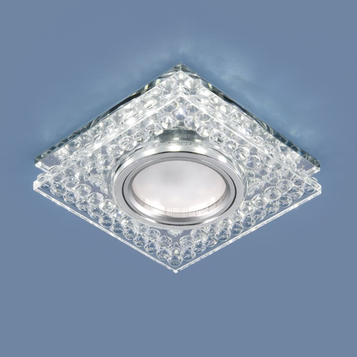 Светильник точечный встраиваемый Elektrostandard, Annuli, 95х95х32 мм, G5.3, 4200К, цвет серебряный - фото 1927096237