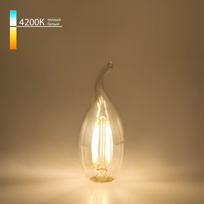 Филаментная светодиодная лампа «Свеча на ветру» C35 Elektrostandard, 35х35х118 мм, 7Вт, E14, 700Лм, 4200К