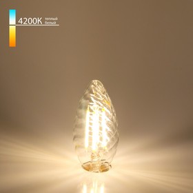 Филаментная светодиодная лампа «Свеча витая» Elektrostandard, 35х35х100 мм, 7Вт, E14, 700Лм, 4200К