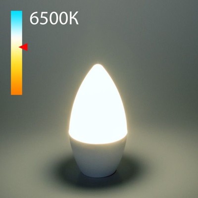 Светодиодная лампа «Свеча» C37 Elektrostandard, 37х37х111 мм, 8Вт, E14, 890Лм, 6500К