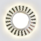 Светильник точечный встраиваемый с LED подсветкой Elektrostandard, Wavi, 94х94 мм, G5.3, 4200К, цвет зеркальный, белый - Фото 5