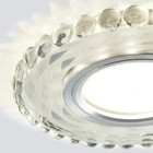 Светильник точечный встраиваемый с LED подсветкой Elektrostandard, Brote, 101х101 мм, G5.3, 4200К, цвет зеркальный, белый - Фото 4