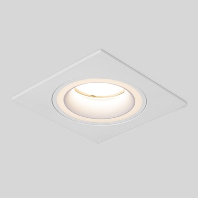 Светильник точечный встраиваемый Elektrostandard, Glim S, 93х93х26 мм, G5.3, цвет белый