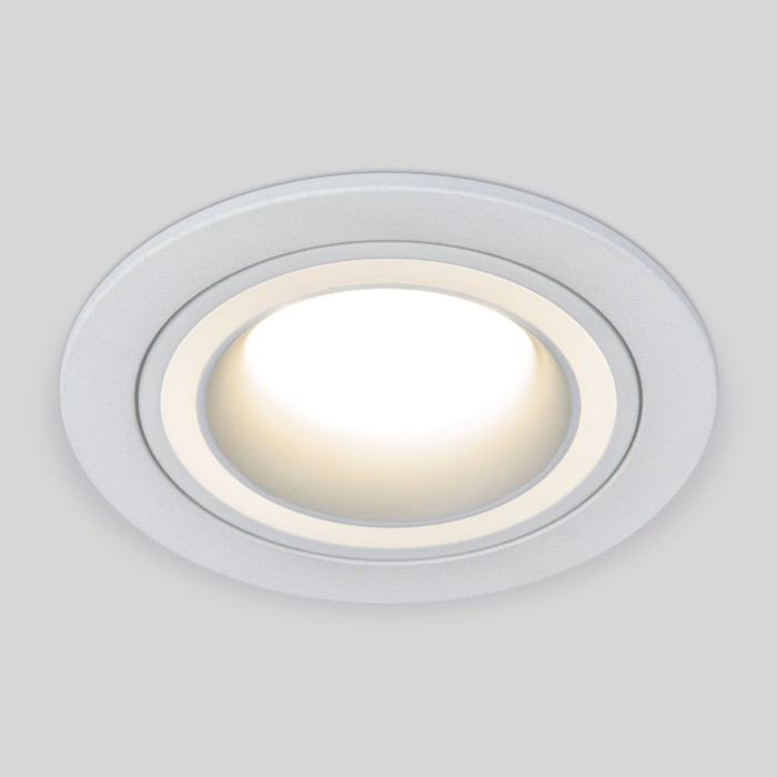 Светильник точечный встраиваемый Elektrostandard, Glim R, 93х93х26 мм, G5.3, цвет белый - Фото 1