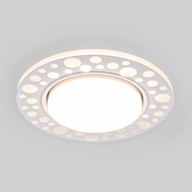 Светильник точечный встраиваемый с LED подсветкой Elektrostandard, Pupl, 125х125х40 мм, LED, 4200К, цвет белый