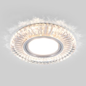 Светильник точечный встраиваемый с подсветкой Elektrostandard, Dorba, 95х95х23 мм, G5.3, 4200К, цвет прозрачный