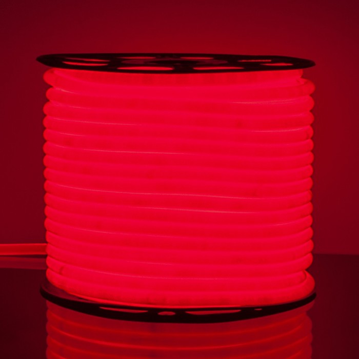 Гибкий неон Elektrostandard, IP67, 2835, 144 LED/м, 220В, круглый, свечение красное - фото 1927096559