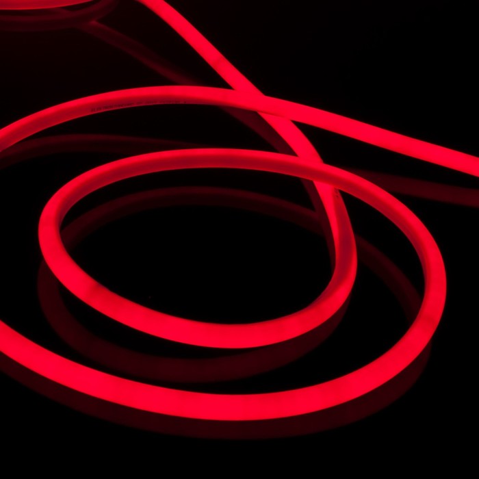 Гибкий неон Elektrostandard, IP67, 2835, 144 LED/м, 220В, круглый, свечение красное - фото 1927096561