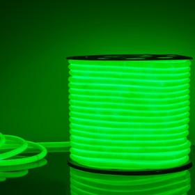 Гибкий неон Elektrostandard, IP67, 2835, 144 LED/м, 220В, круглый, свечение зелёное