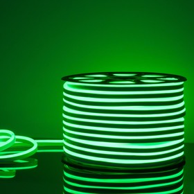 Гибкий неон Elektrostandard, IP67, 2835, 120 LED/м, 220В, односторонний, свечение зелёное